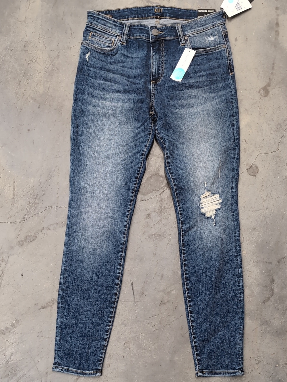 Kut from the Kloth Dayna Skinny Distressed Jeans- 10